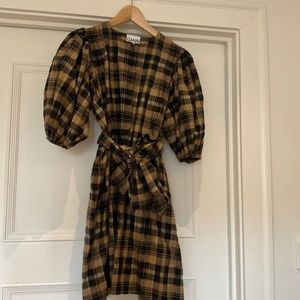 Ganni Plaid Dress